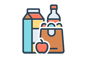 Provisions supplying color icon, a Duotone Icon by Creative priyanka