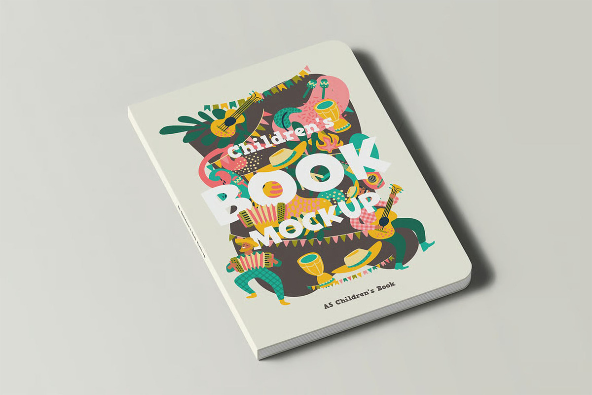 A5 Childrens Book Mock-up, a Product Mockup by zippypixelstudio (Photo 4 of 10)