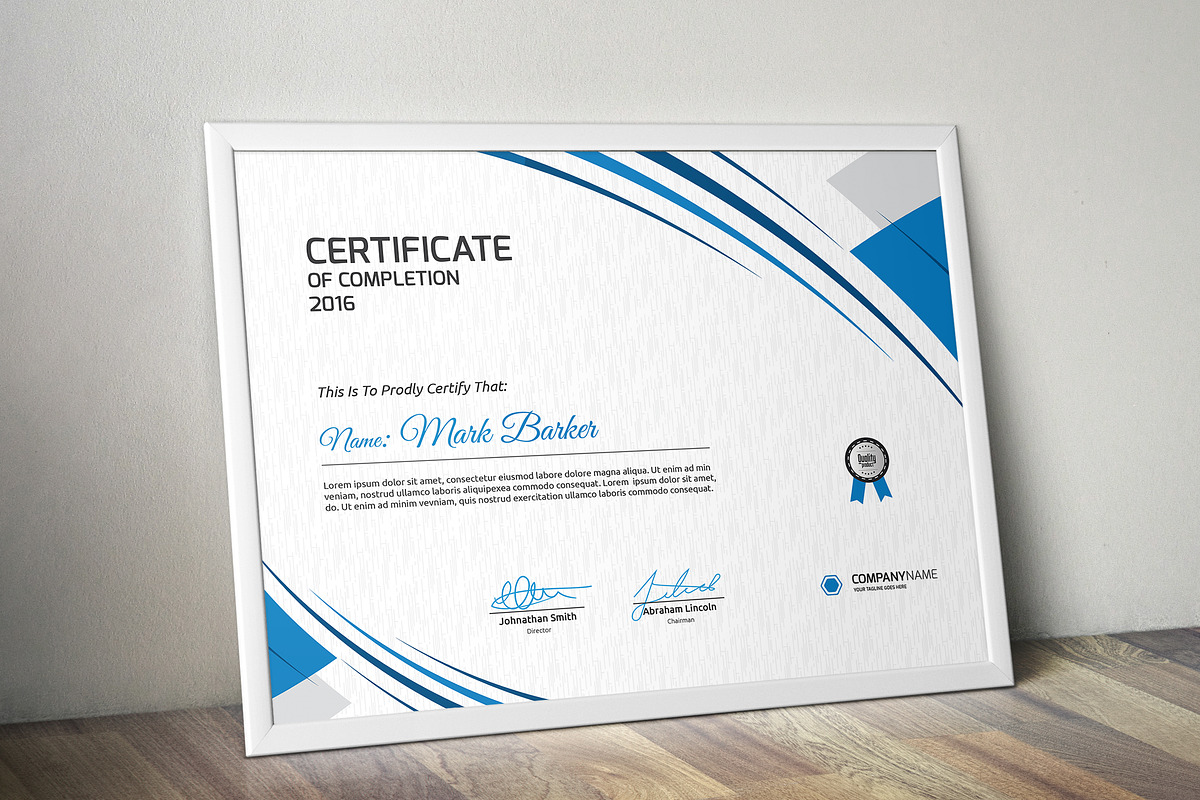 Certificate Word | PSD | AI, a Stationery Template by Curve Design (Photo 4 of 6)
