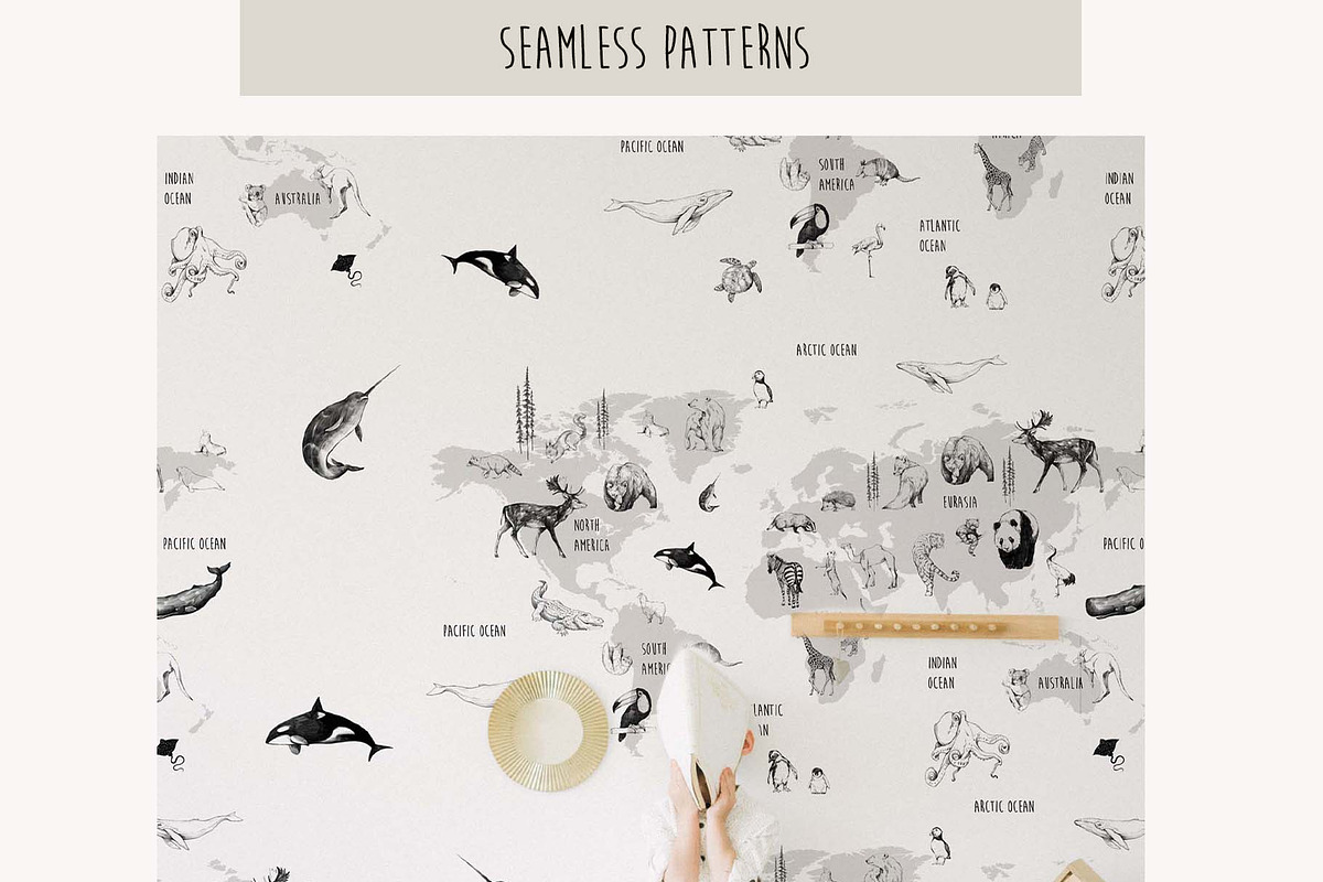 Animal World Map Creator, an Animal Illustration by Natalia Tugova (Photo 17 of 17)