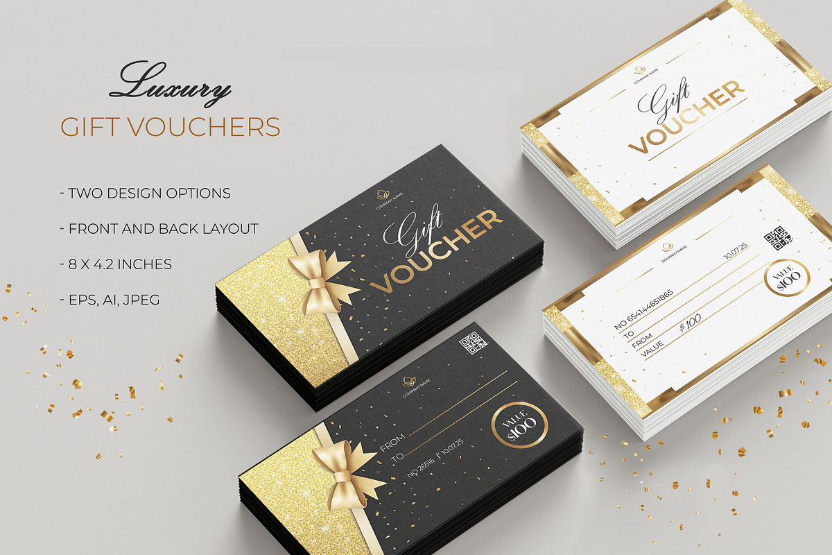 Luxury Gift Voucher Templates, a Templates & Theme by Hanna's ArtLab (Photo 1 of 2)