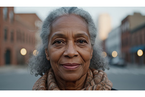 Serene elderly woman standing, a Person Photo by Igor Tichonow