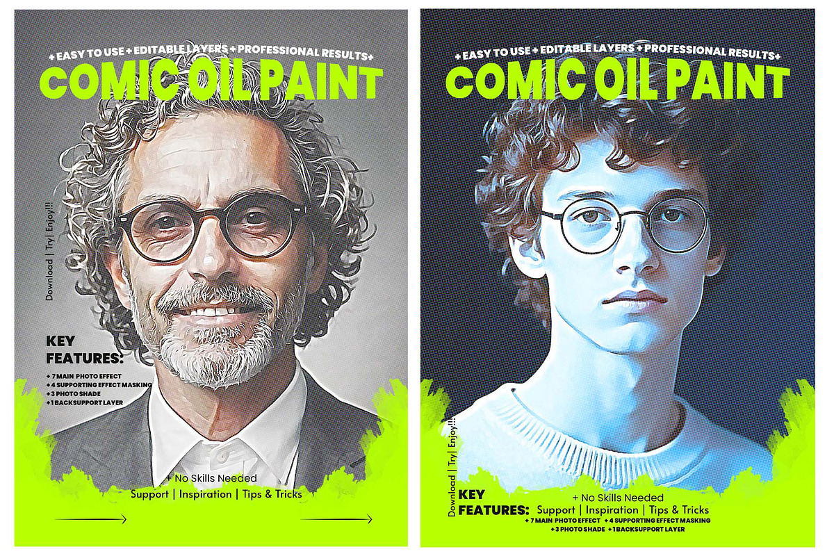 Comic Oil Paint Photoshop Action, a Brushes & More by MRI STUDIO (Photo 1 of 20)