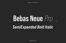 Bebas Neue Pro - SmE Bold Italic