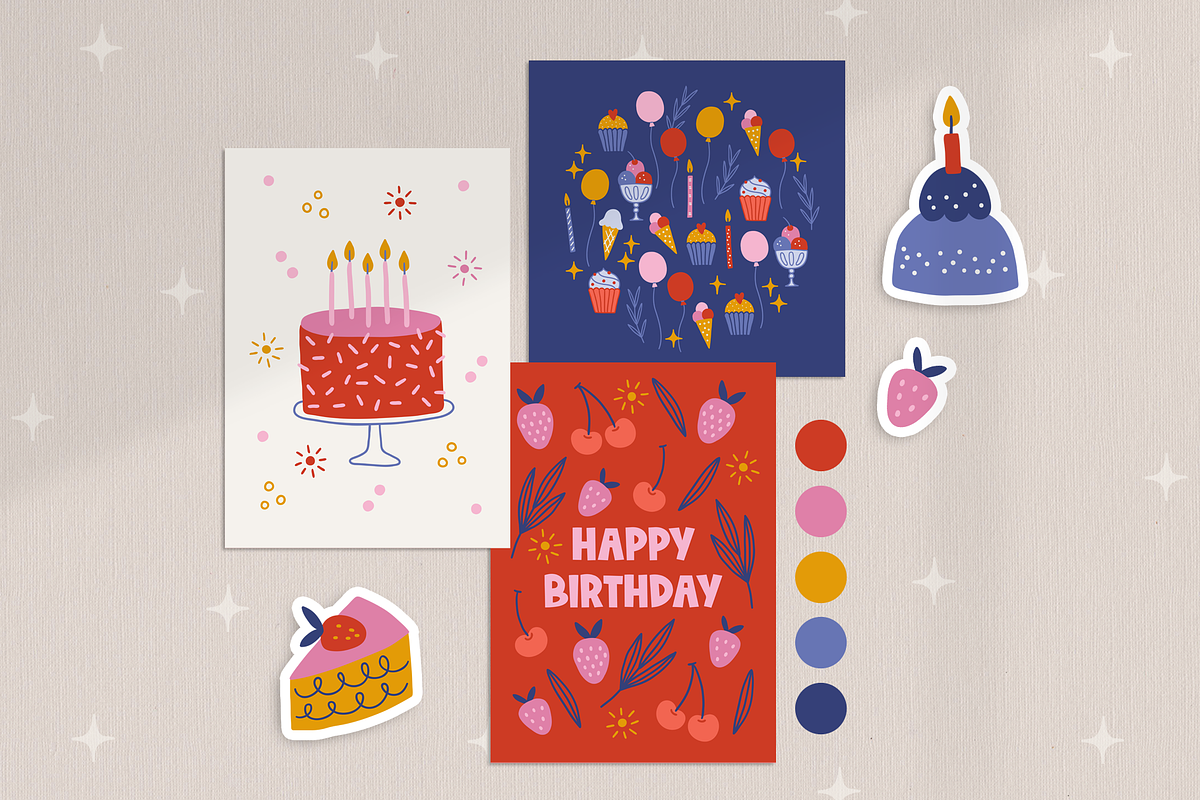 Birthday Party Kit, a Decorative Illustration by miumiu (Photo 2 of 15)