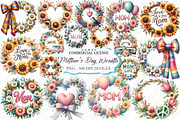 Mothers Day Wreath Sublimation, a Graphic by designcity5 (Thumbnail 1 of 5)