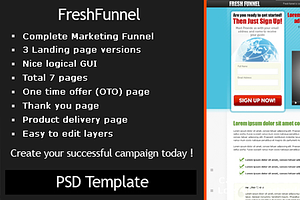 Freshfunnel PSD Template