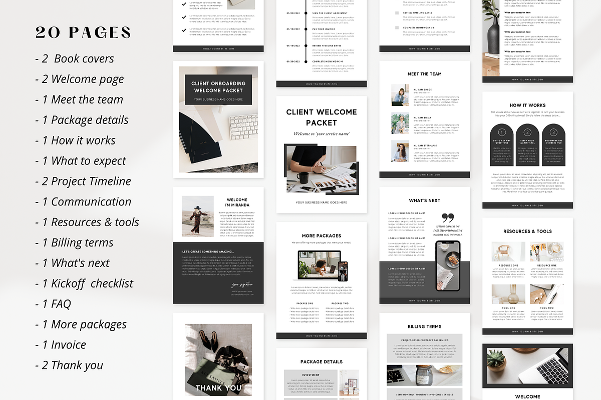 Client Welcome Packet Template, a Magazine Template by ShopRShop (Photo 3 of 8)
