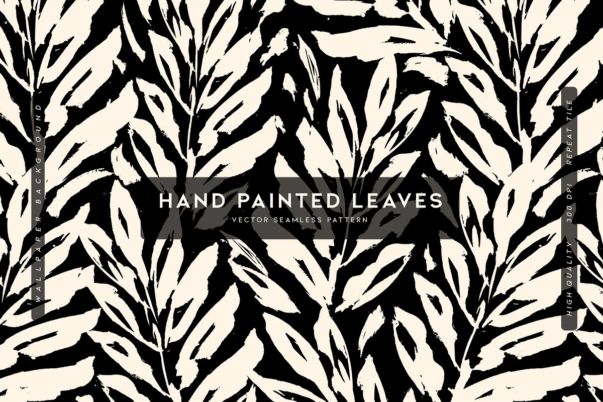 Hand Painted Leaves, a Pattern Graphic by MalyskaStudio (Photo 1 of 13)