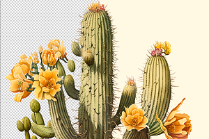 Saguaro Cactus Art, 2 Cactus Bundle