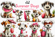 Whimsical Summer Dogs Clipart, an Illustration by Craft Nest (Thumbnail 1 of 12)