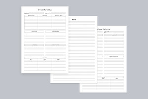 Marketing Planning Pages Set V-19