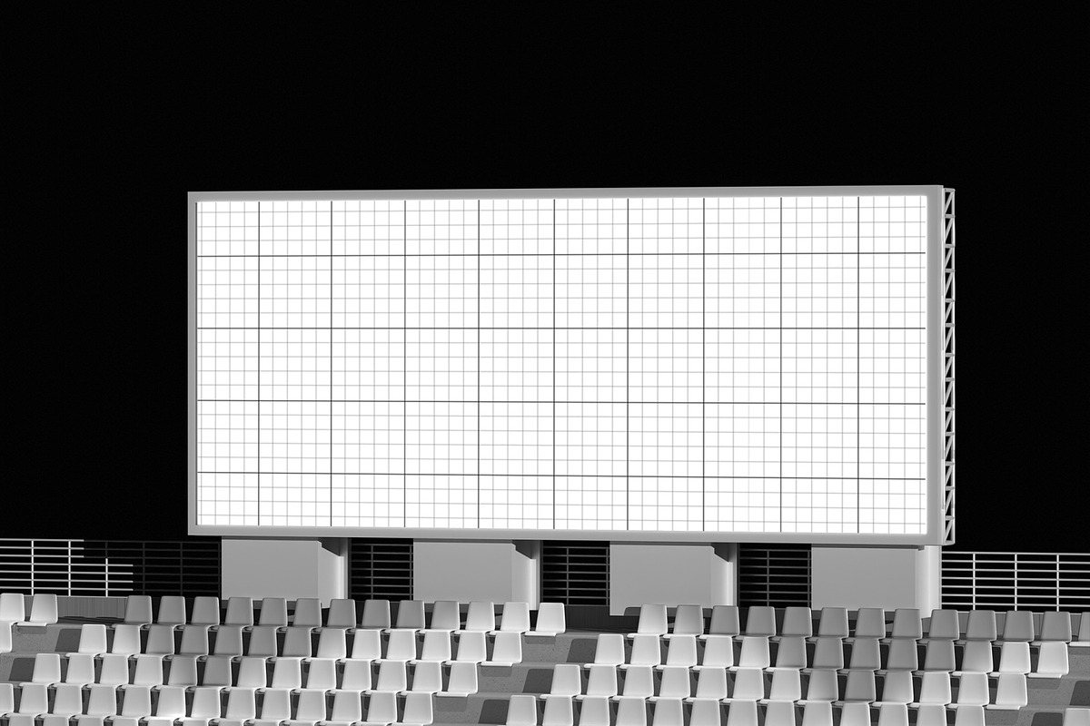LED Scoreboard Mockup, an Advertising Mockup by Unerispace