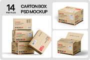 Kraft Carton Packaging Box Mockup, a Packaging Mockup by Ram Studio (Thumbnail 1 of 13)