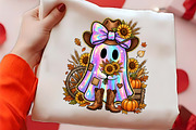 Cowboy ghost with sunflowers and, a Seasonal Illustration by CrexoraLab (Thumbnail 2 of 4)
