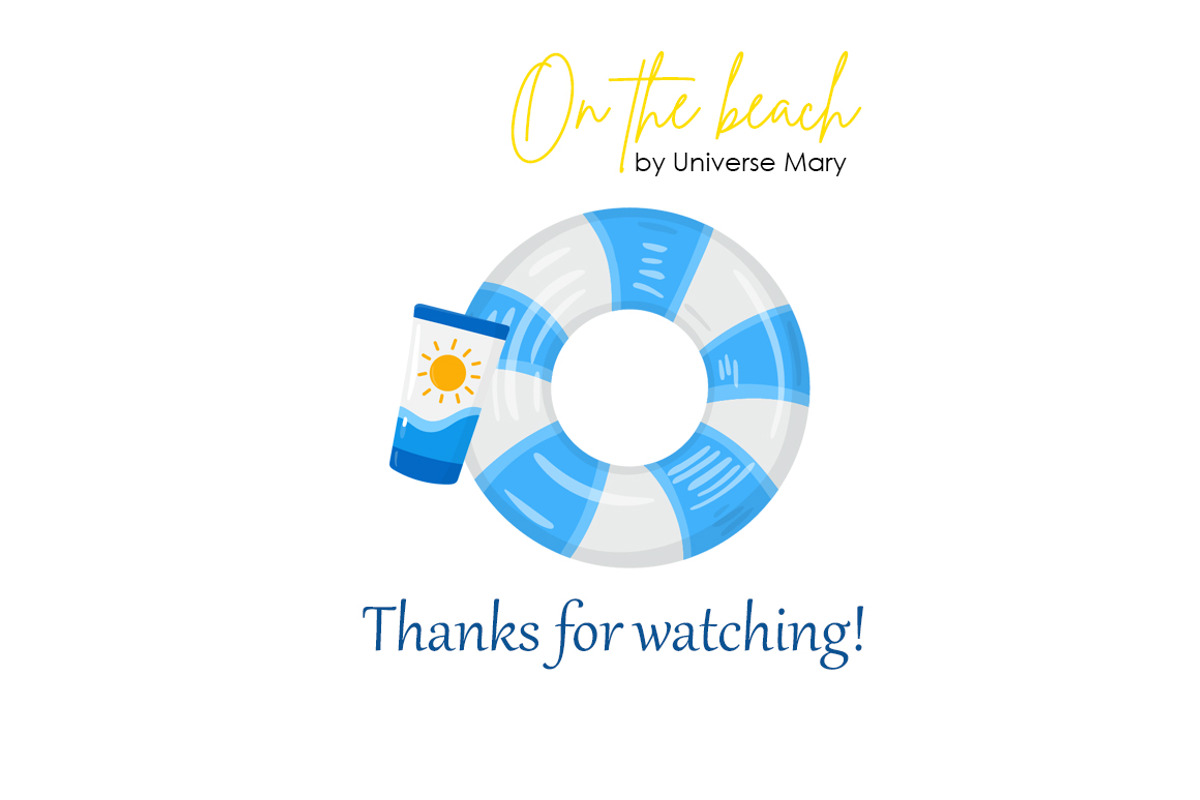 On the beach Vector Clipart Set, a Seasonal Illustration by Universe Mary (Photo 8 of 8)