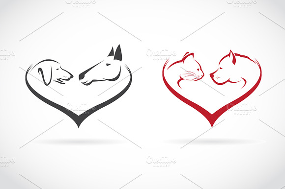 Animal On Heart Shape. Animals.