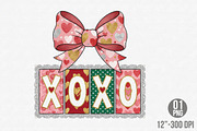 XOXO Valentine PNG, Pink Bow Xoxo, an Illustration by Designking (Thumbnail 4 of 6)