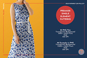 Chinoiserie Blue Watercolor Patterns, a Pattern Graphic by Millusti (Thumbnail 5 of 11)