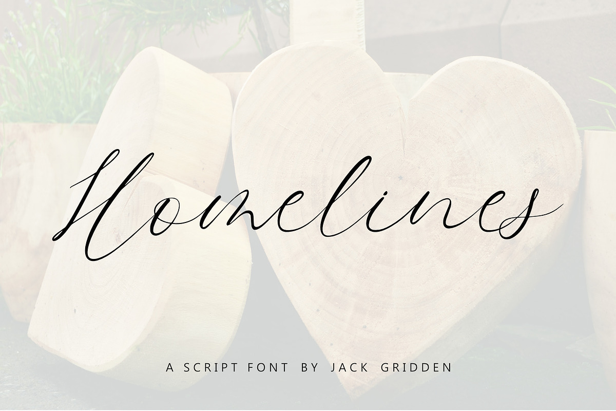 Homelines Font, a Script Font by Jackgridden (Photo 2 of 11)
