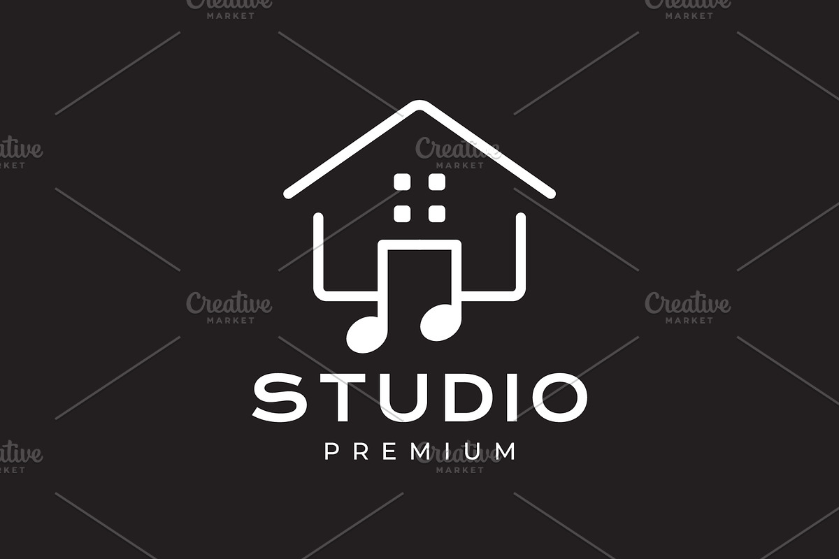 home note music studios logo, a Branding & Logo Template by devastd