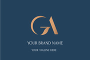 GA classical initials monogram, a Branding & Logo Template by Alexandra De Angelis (Thumbnail 3 of 3)