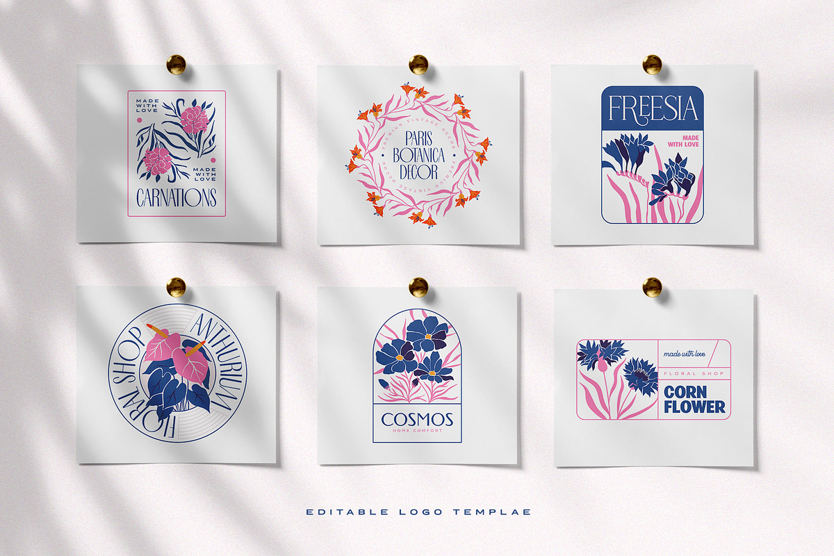 Trendy Flora Logo Kit, a Branding & Logo Template by KetteCreate (Photo 3 of 18)