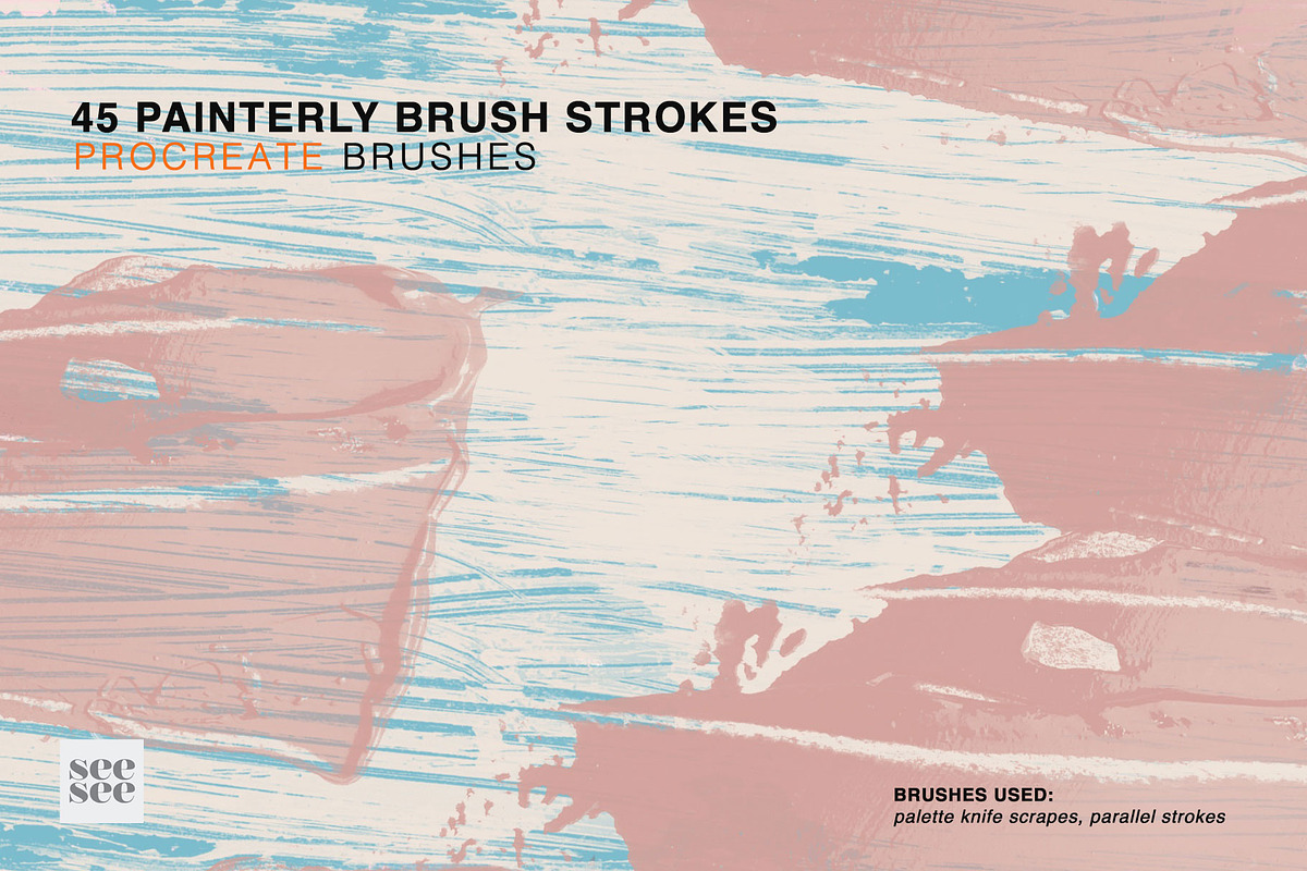 45 Procreate Painterly Brush Stamps, a Brush Add-On by CC CREATIVE CO (Photo 7 of 15)