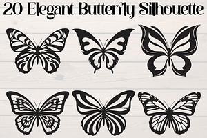 Elegant Butterfly Silhouette, an Object Graphic by Creativeshirt
