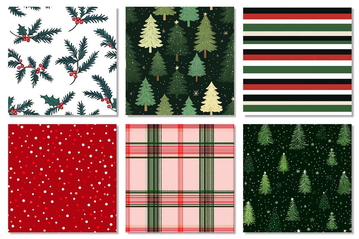 Christmas Digital Paper, Pattern, a Texture Graphic by Dream Creation (Photo 5 of 6)