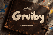 Gruiby Bold Bubble Rough Font, a Handwritten Font by Letterhanna Studio (Thumbnail 1 of 9)