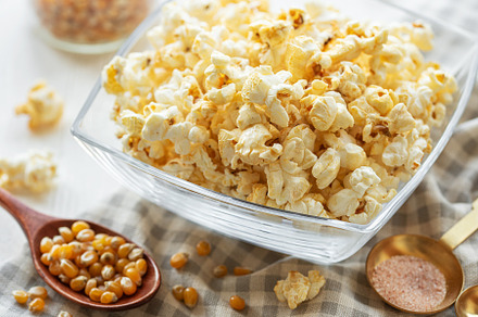 Tasty salted homemade popcorn, a Food & Drink Photo by Olena Rudo