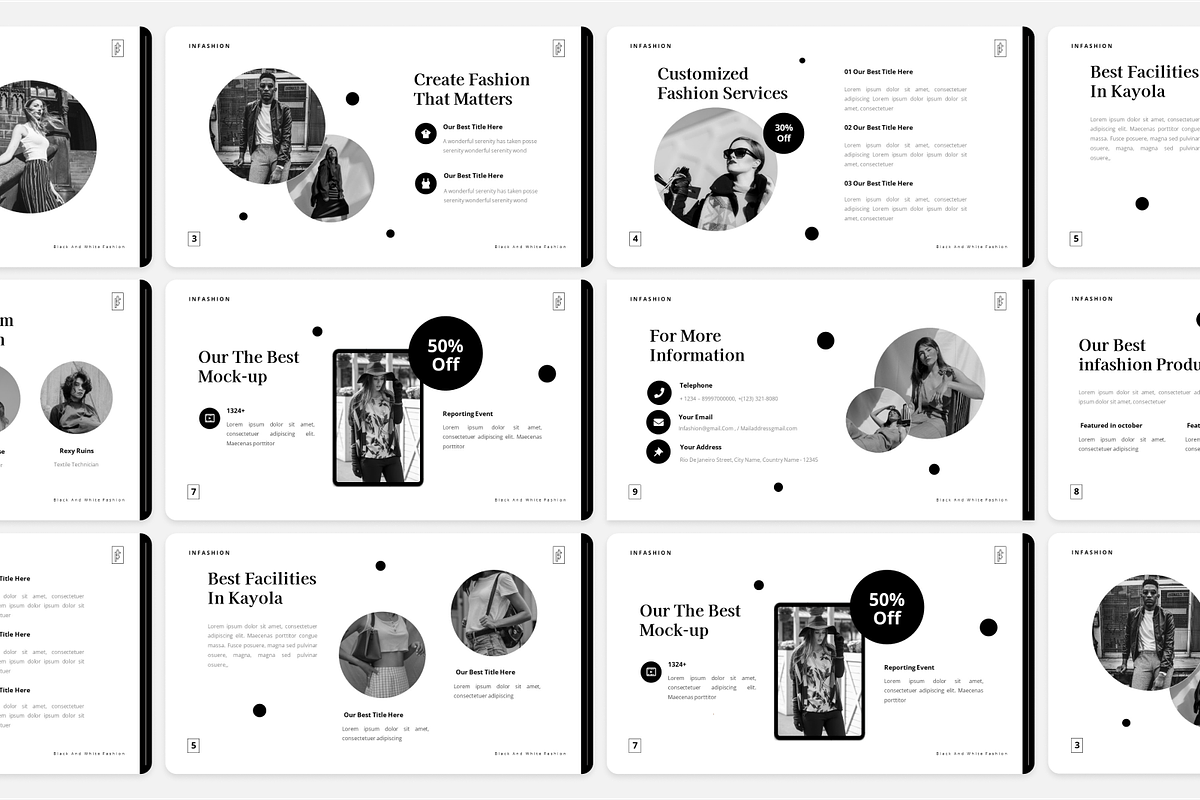 Black And White Fashion Keynote, a Presentation Template by Annora Studio (Photo 2 of 5)