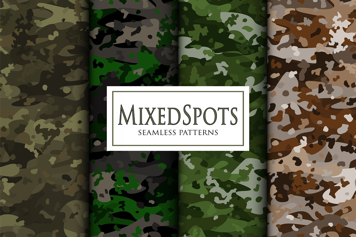 Mixed camouflage uniform patterns, a Pattern Graphic by ArchonDigitalShop (Photo 8 of 10)