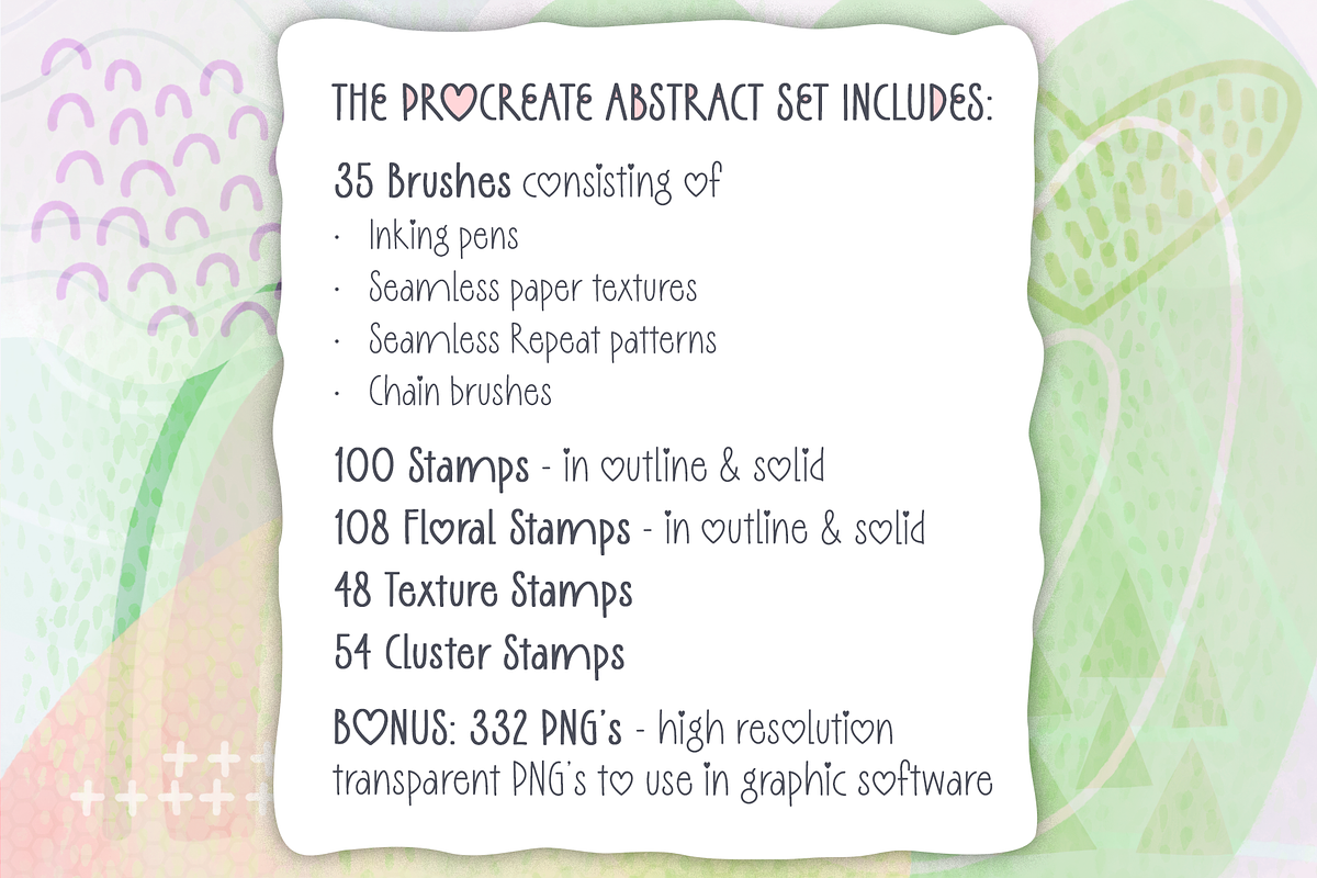 Abstract Procreate Brush Bundle, a Brush Add-On by cugypress (Photo 3 of 23)