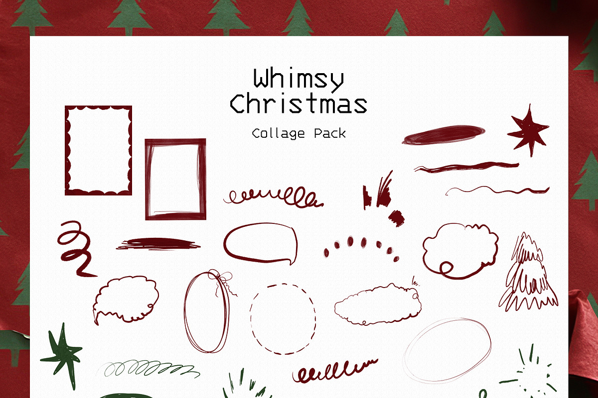Whimsy Christmas Collage Pack, an Object Graphic by divanovskaya_nv (Photo 14 of 20)