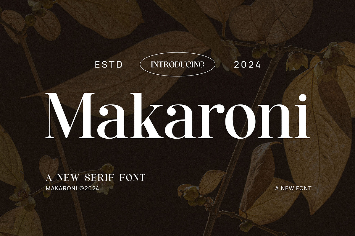 Makaroni - Classy & Stylish Serif, a Serif Font by TypeLogue (Photo 1 of 5)