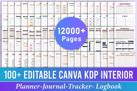 100+ Editable Canva Kdp Interior, a Stationery Template by Mustafiz