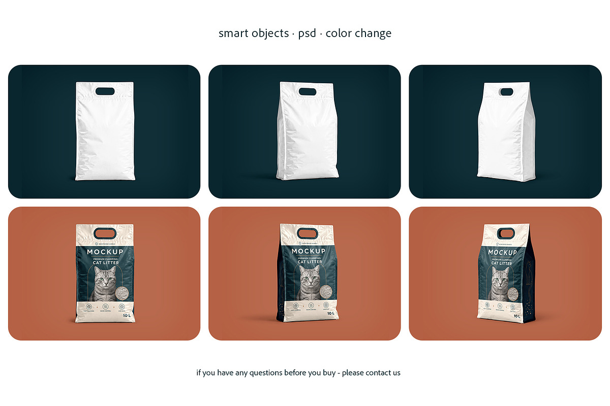 Cat Litter Packaging Mockup Set, a Packaging Mockup by Country4k (Photo 4 of 4)