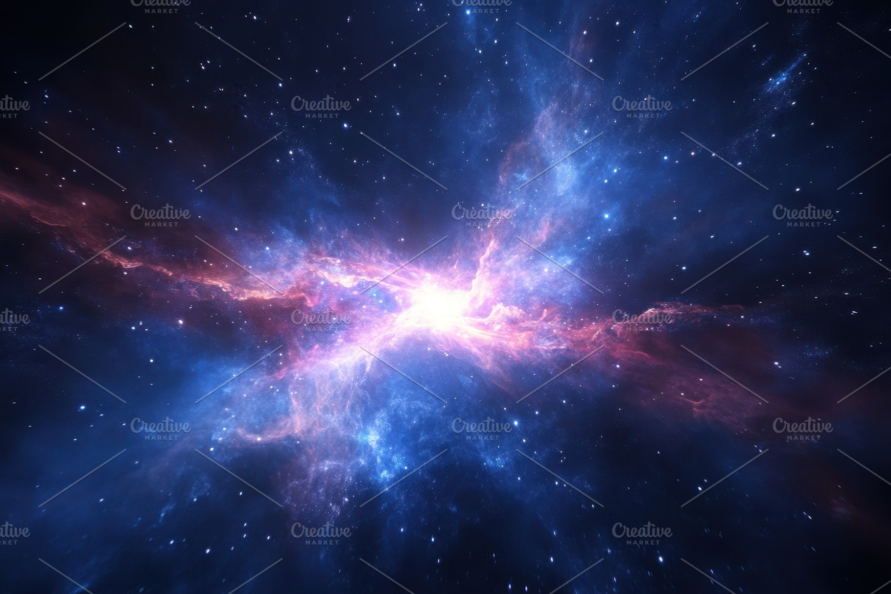 Vibrant cosmic nebula filled, a Photo by Pavel_design