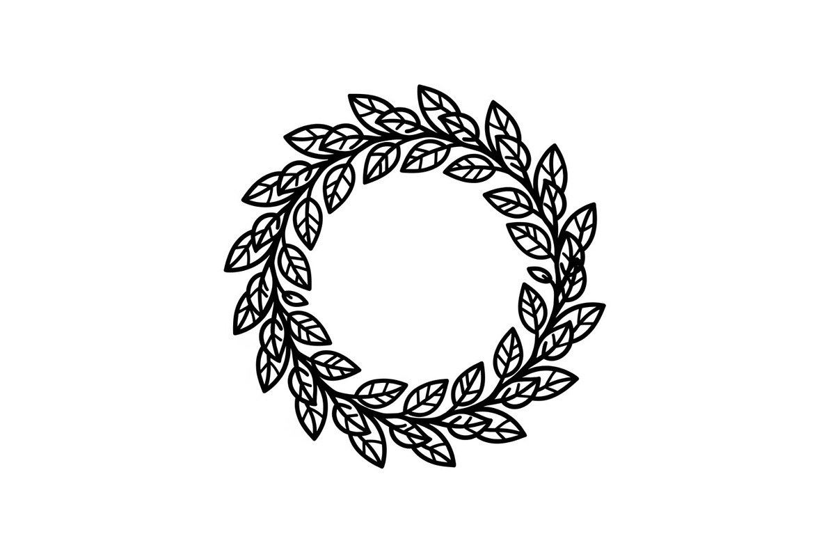 Leaf Laurel Wreath Frame Bundle, an Illustration by Gaye Art (Photo 17 of 51)