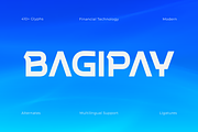 Bagipay - Financial Technology Font, a Sans Serif Font by productype1 (Thumbnail 1 of 9)