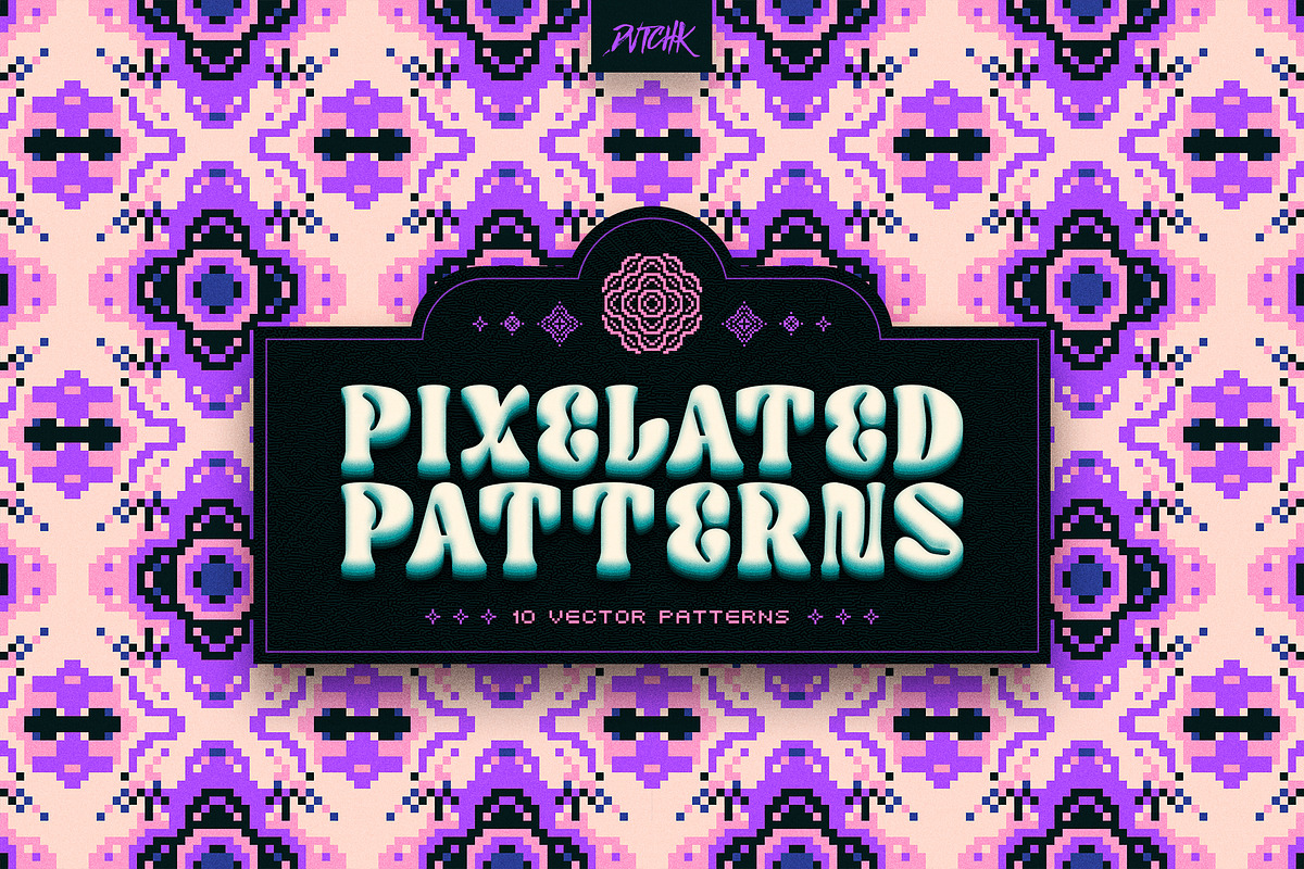 Pixel Mosaic Patterns | Vol. 08, a Pattern Graphic by dvtchk (Photo 1 of 10)