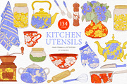 Kitchen Utensils Illustrations, an Object Illustration by GVGraphics (Thumbnail 1 of 8)