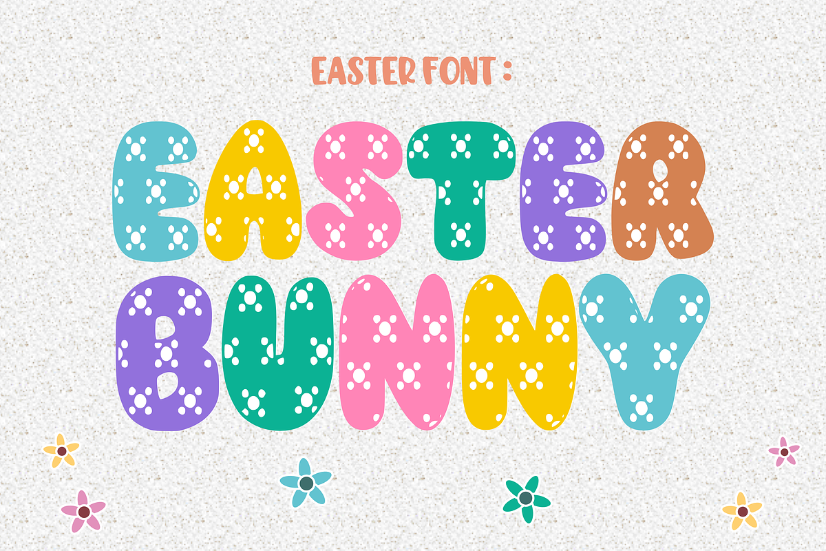 Bunny - Cute Font Types, a Font by KiddoGlyphs Studio (Photo 2 of 3)