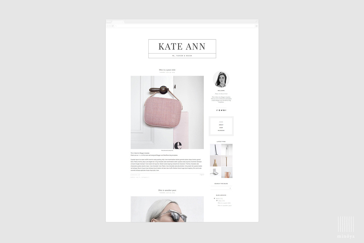 Editorial WordPress Theme • Kate, a WordPress Template by Sjá Agency (Photo 3 of 3)