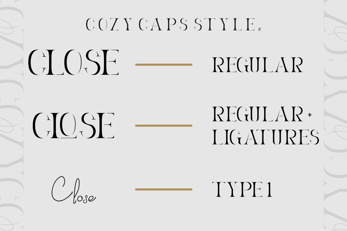 Cozy Caps - Luxury Duo Font, a Font by PutraCetol Studio (Photo 6 of 11)