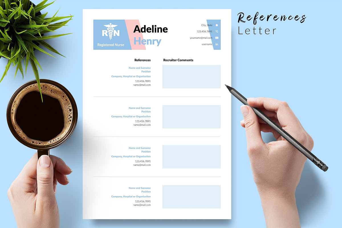Nurse CV Bundle / Resume - Adeline, a Resume Template by Templates Design Co. (Photo 6 of 17)