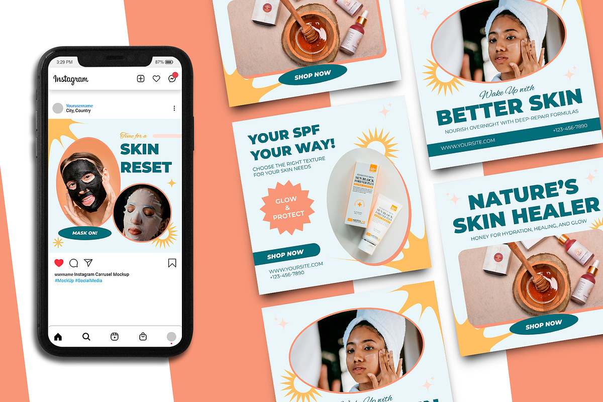 Beauty Sale Instagram Post Template, a Social Media Template by Artnivora.Std