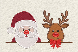 Santa Reindeer Christmas PNG, an Object Illustration by DreamCafeArt
